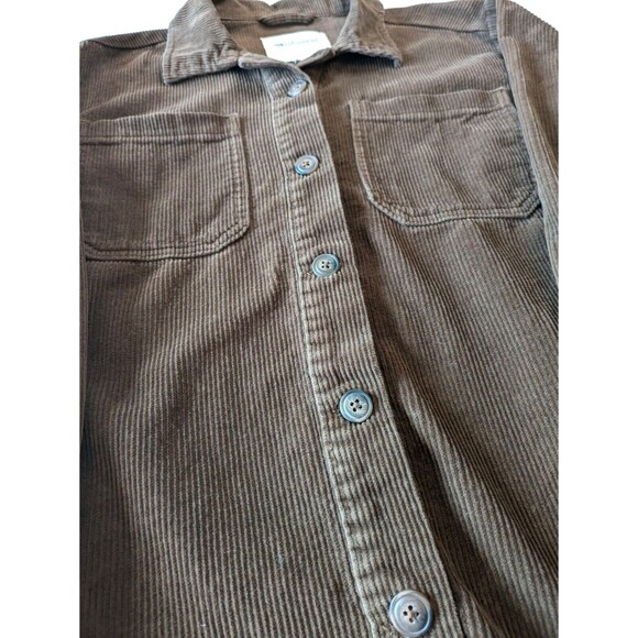 Wallflower Shirt Jacket Womens Medium Corduroy Frayed Edge Autumn Shacket Layers - Picture 5 of 14